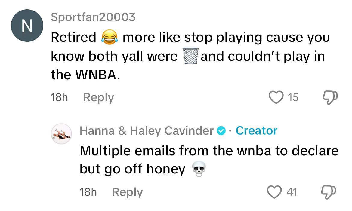 Haley Cavinder responds to a hate comment